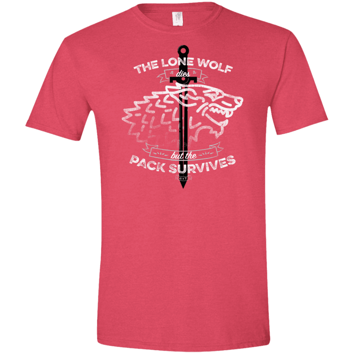 T-Shirts Heather Red / S The Lone Wolf Men's Semi-Fitted Softstyle