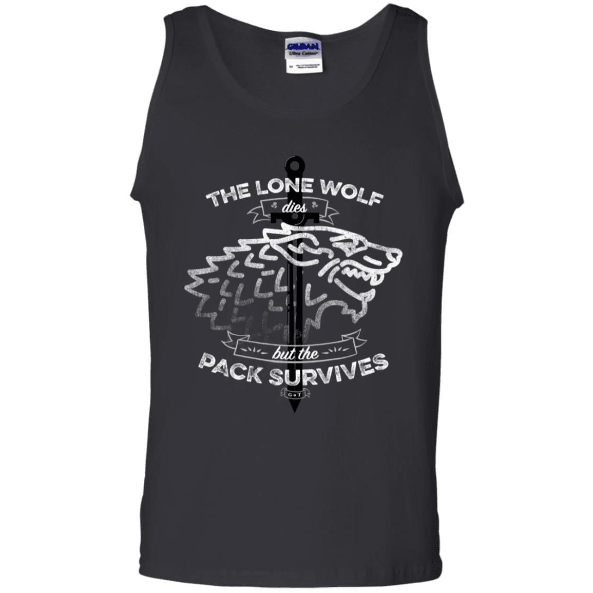 T-Shirts Black / S The Lone Wolf Men's Tank Top