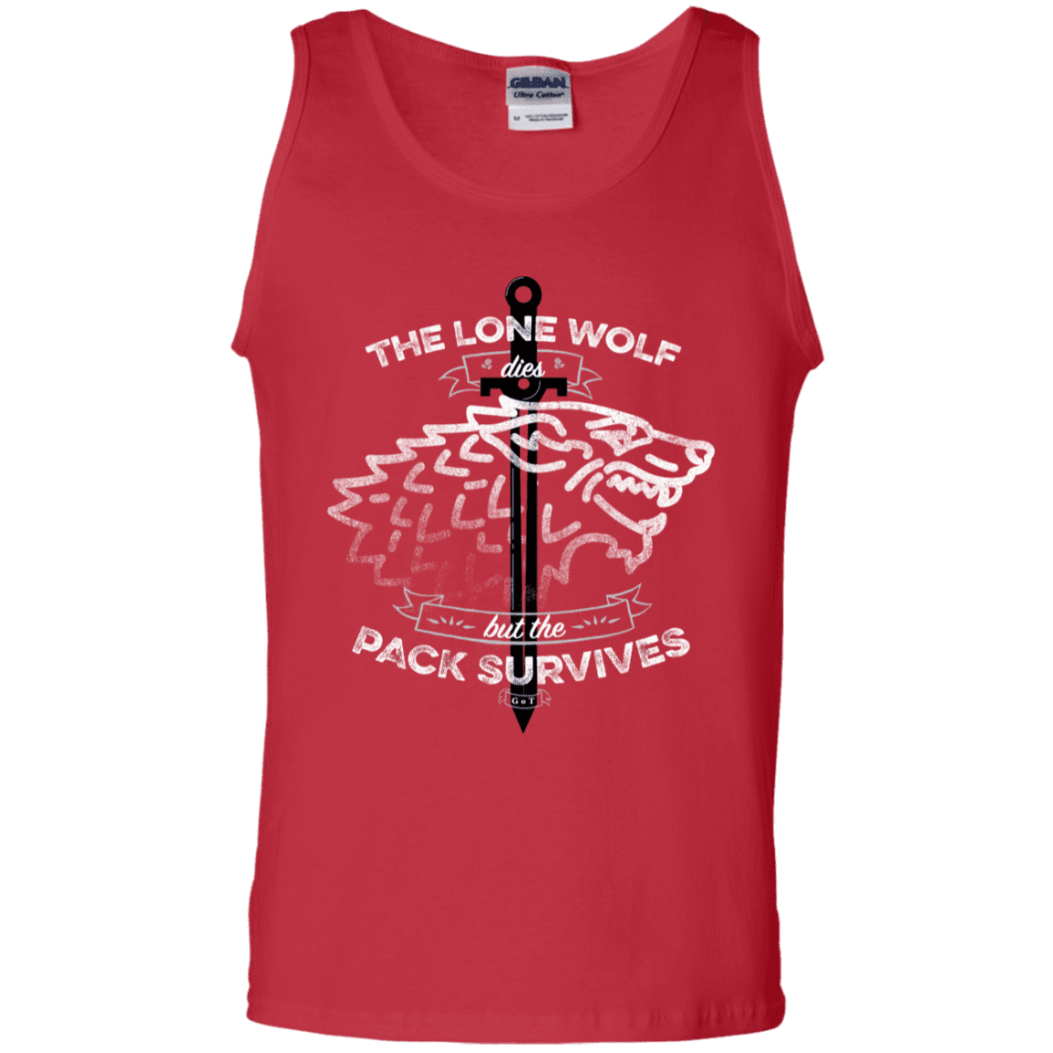 T-Shirts Red / S The Lone Wolf Men's Tank Top