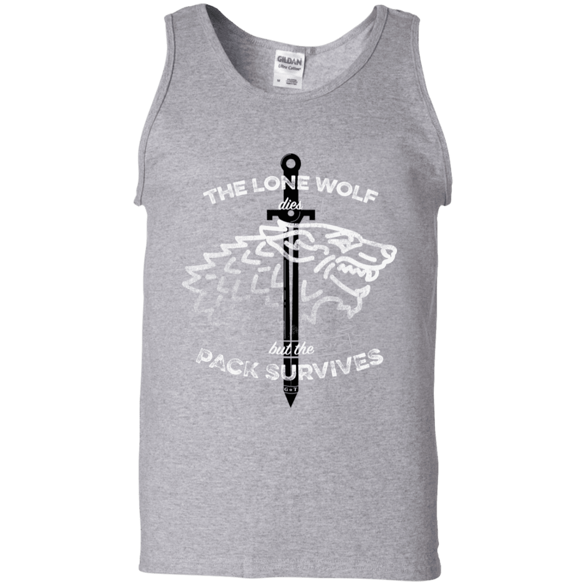T-Shirts Sport Grey / S The Lone Wolf Men's Tank Top