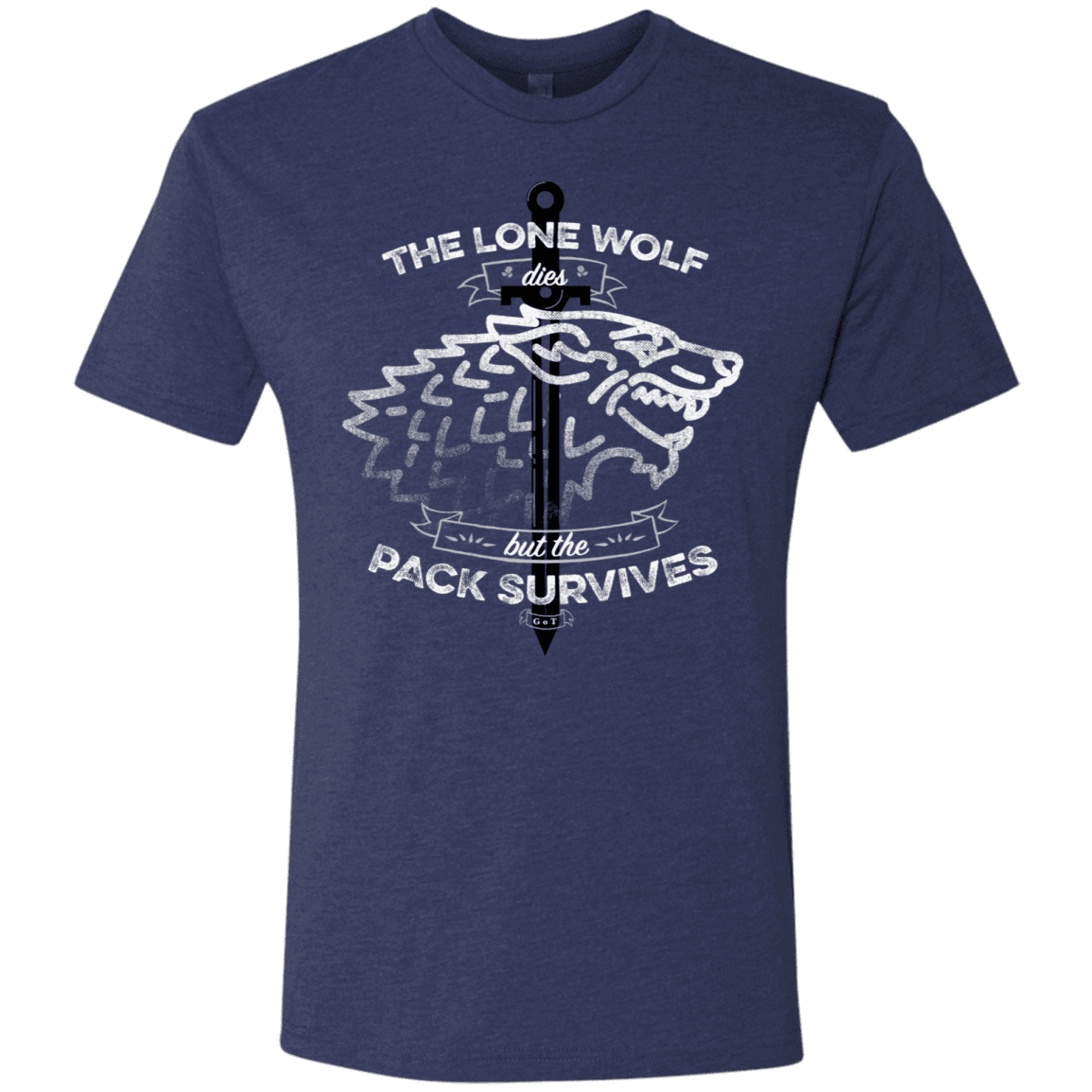 T-Shirts Vintage Navy / S The Lone Wolf Men's Triblend T-Shirt