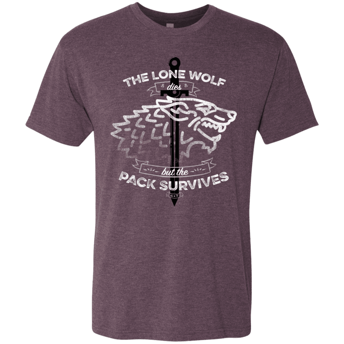 T-Shirts Vintage Purple / S The Lone Wolf Men's Triblend T-Shirt