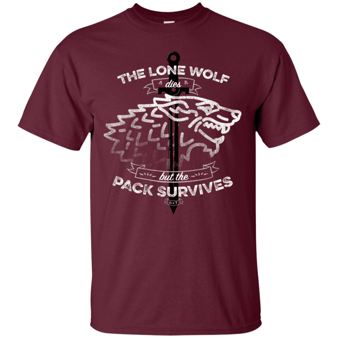 T-Shirts Maroon / S The Lone Wolf T-Shirt