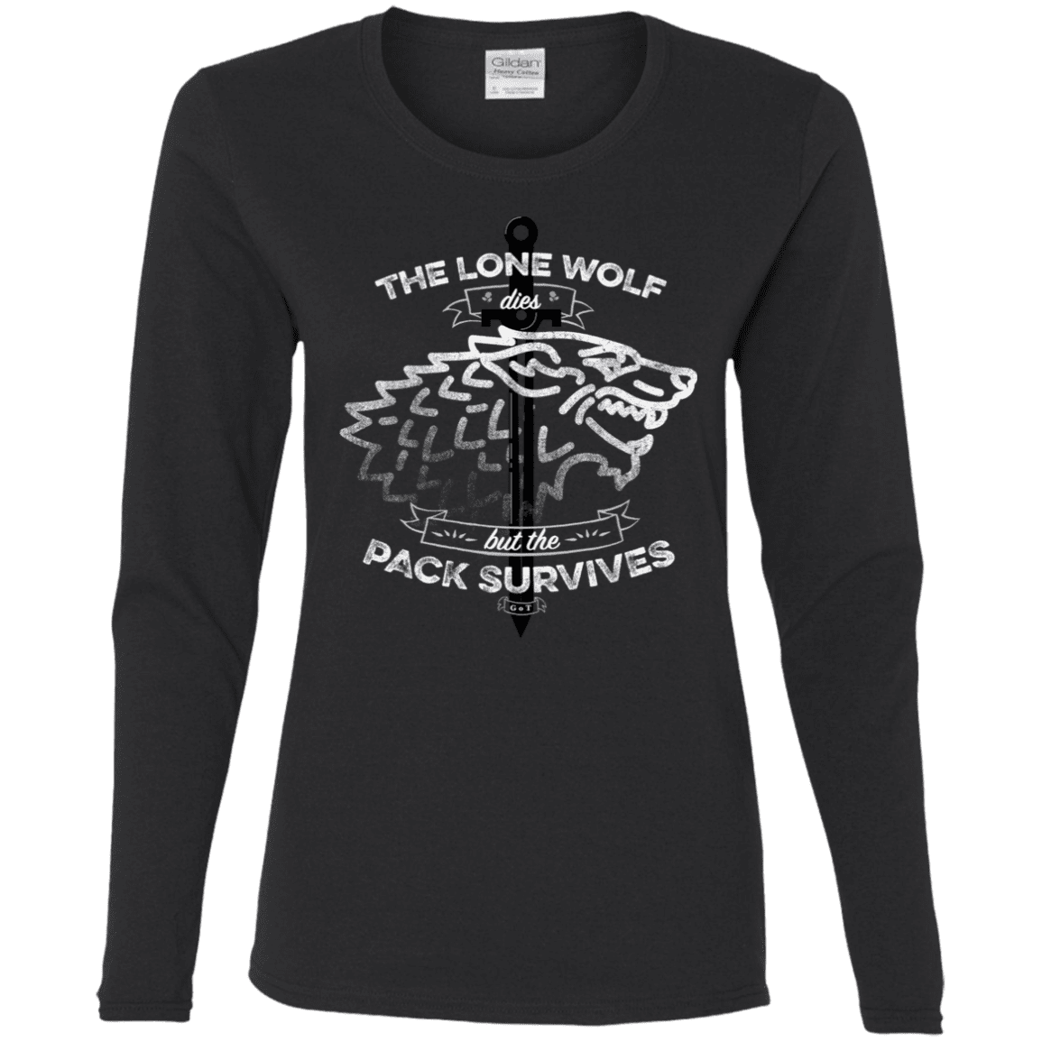 T-Shirts Black / S The Lone Wolf Women's Long Sleeve T-Shirt