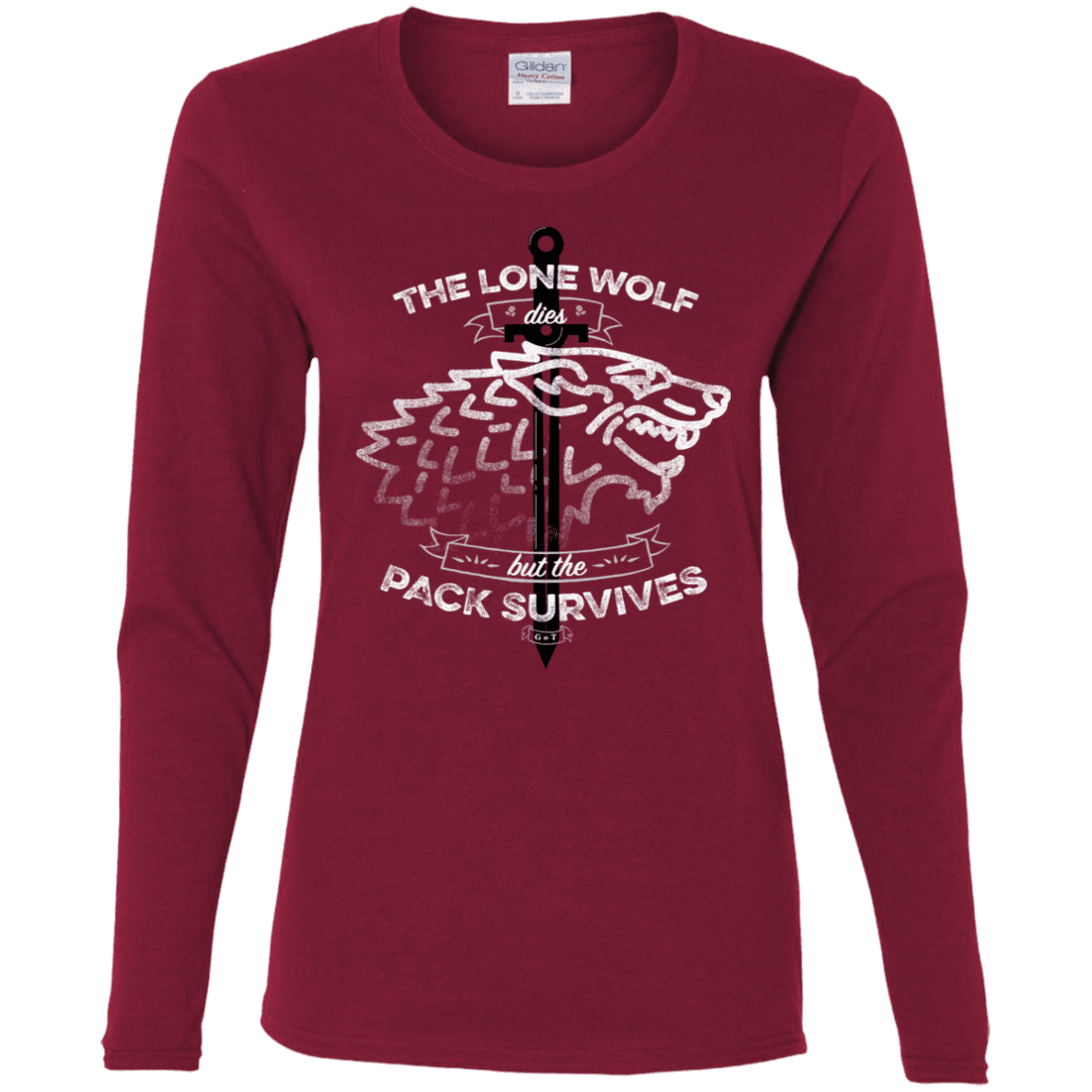 T-Shirts Cardinal / S The Lone Wolf Women's Long Sleeve T-Shirt