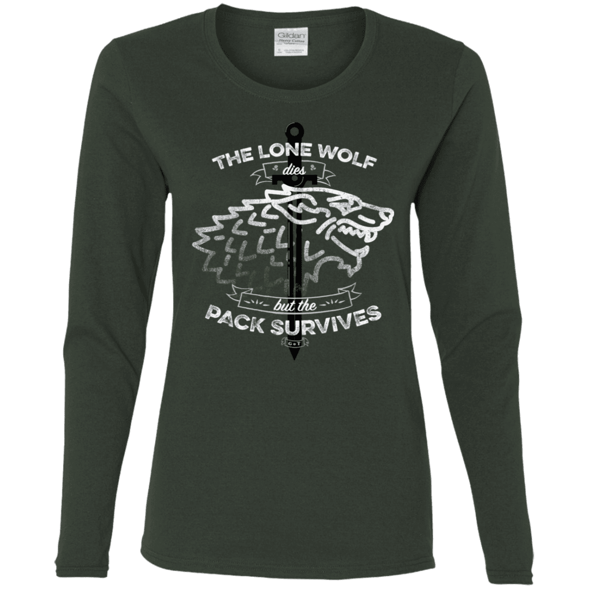 T-Shirts Forest / S The Lone Wolf Women's Long Sleeve T-Shirt