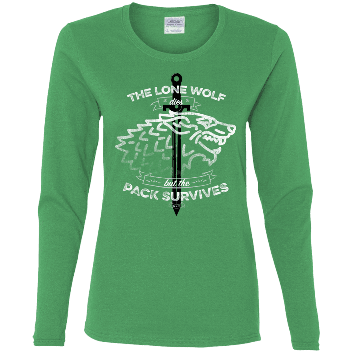 T-Shirts Irish Green / S The Lone Wolf Women's Long Sleeve T-Shirt