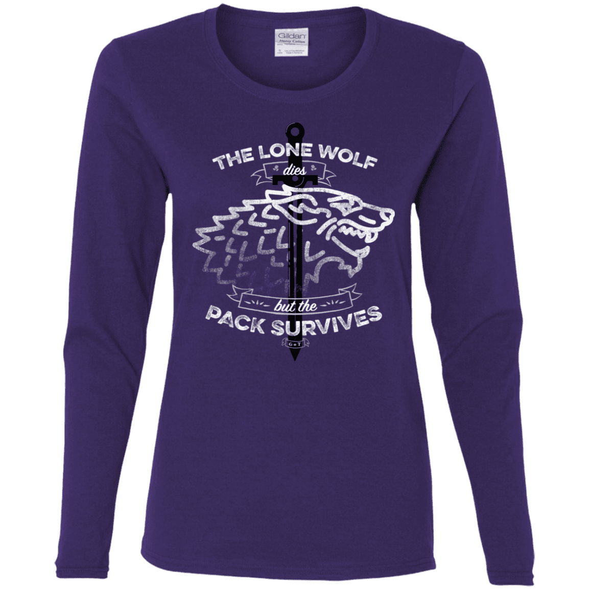 T-Shirts Purple / S The Lone Wolf Women's Long Sleeve T-Shirt
