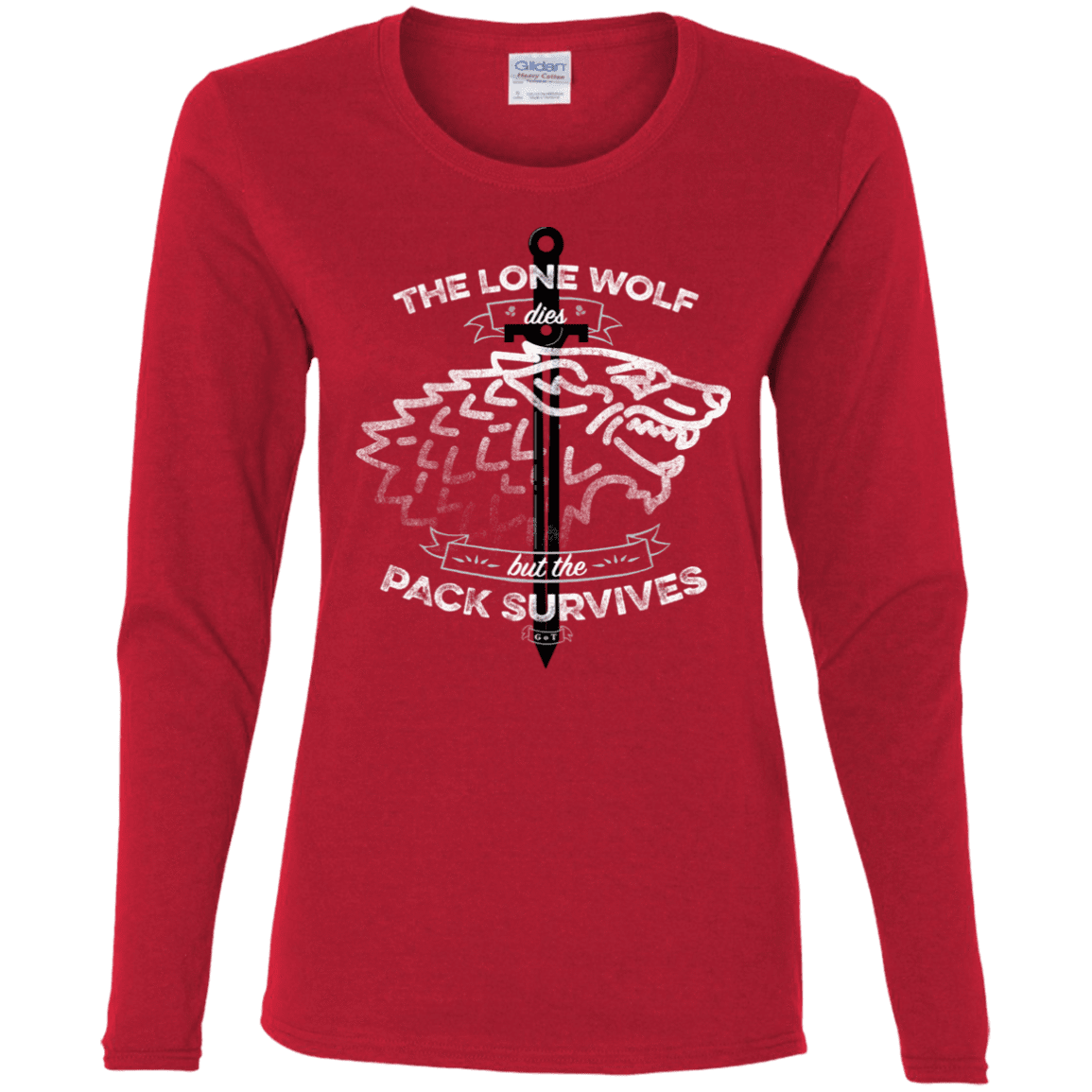 T-Shirts Red / S The Lone Wolf Women's Long Sleeve T-Shirt