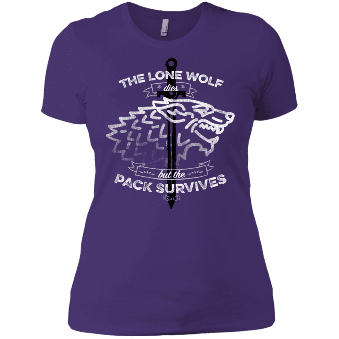 T-Shirts Purple Rush/ / X-Small The Lone Wolf Women's Premium T-Shirt