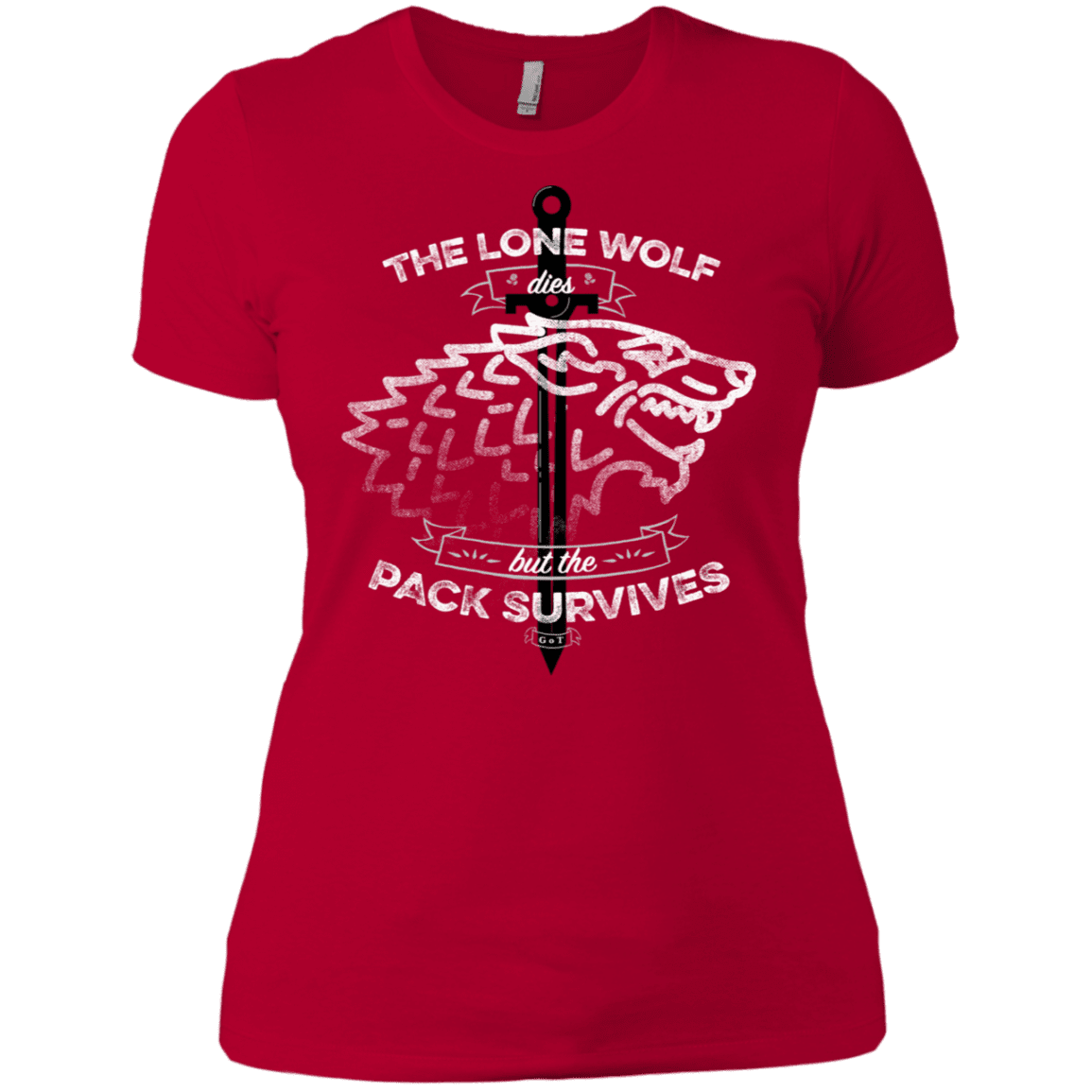 T-Shirts Red / X-Small The Lone Wolf Women's Premium T-Shirt
