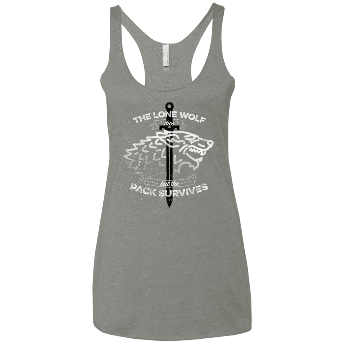T-Shirts Venetian Grey / X-Small The Lone Wolf Women's Triblend Racerback Tank