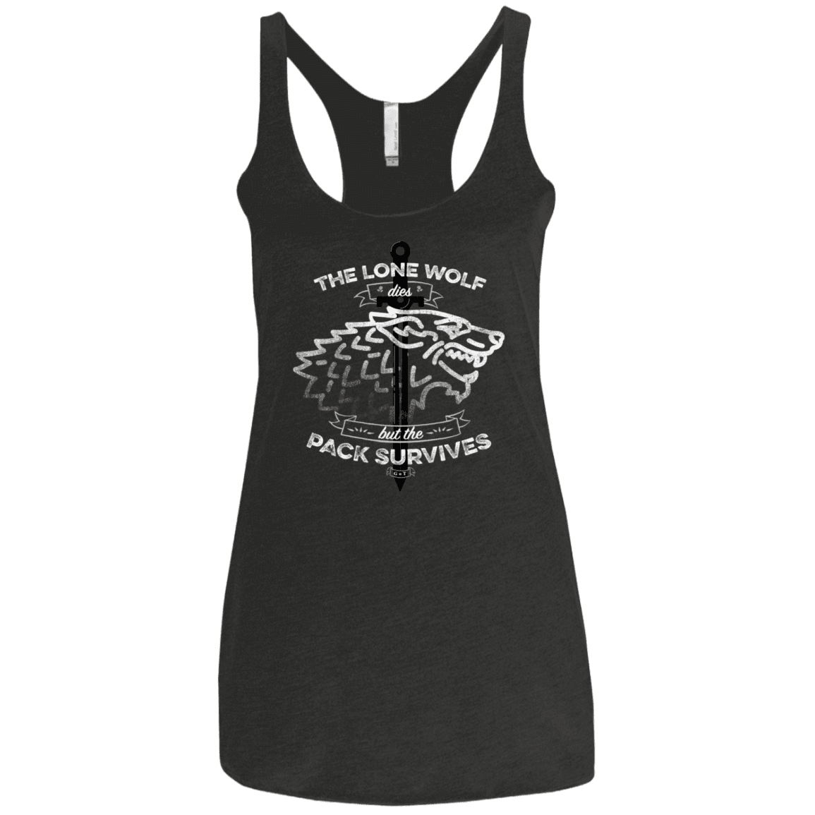 T-Shirts Vintage Black / X-Small The Lone Wolf Women's Triblend Racerback Tank