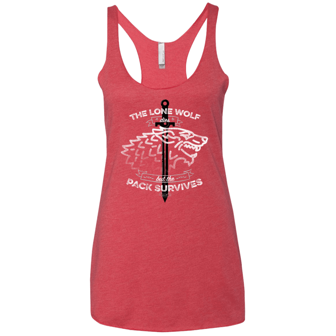 T-Shirts Vintage Red / X-Small The Lone Wolf Women's Triblend Racerback Tank