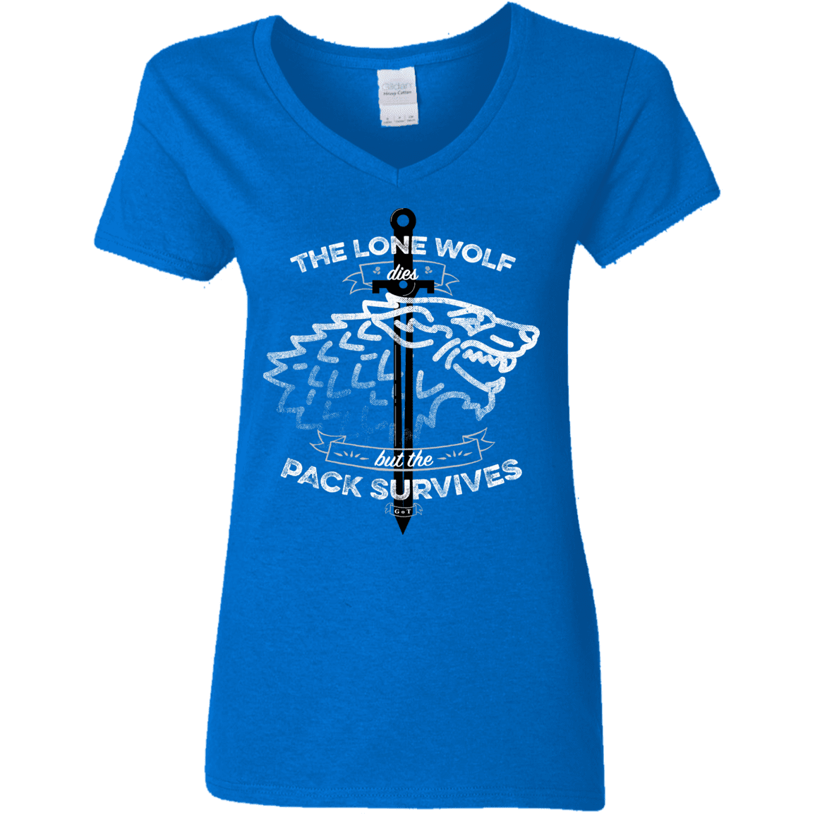 T-Shirts Royal / S The Lone Wolf Women's V-Neck T-Shirt