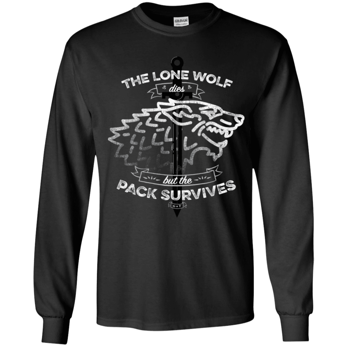 T-Shirts Black / YS The Lone Wolf Youth Long Sleeve T-Shirt