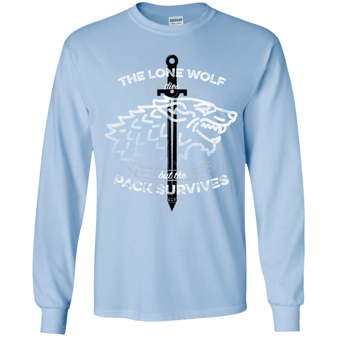 T-Shirts Light Blue / YS The Lone Wolf Youth Long Sleeve T-Shirt