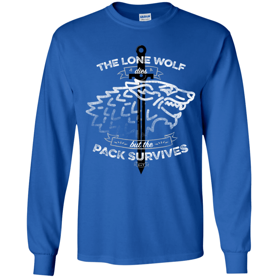 T-Shirts Royal / YS The Lone Wolf Youth Long Sleeve T-Shirt