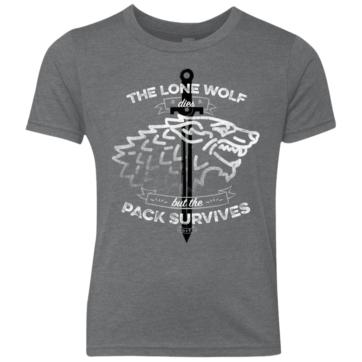T-Shirts Premium Heather / YXS The Lone Wolf Youth Triblend T-Shirt