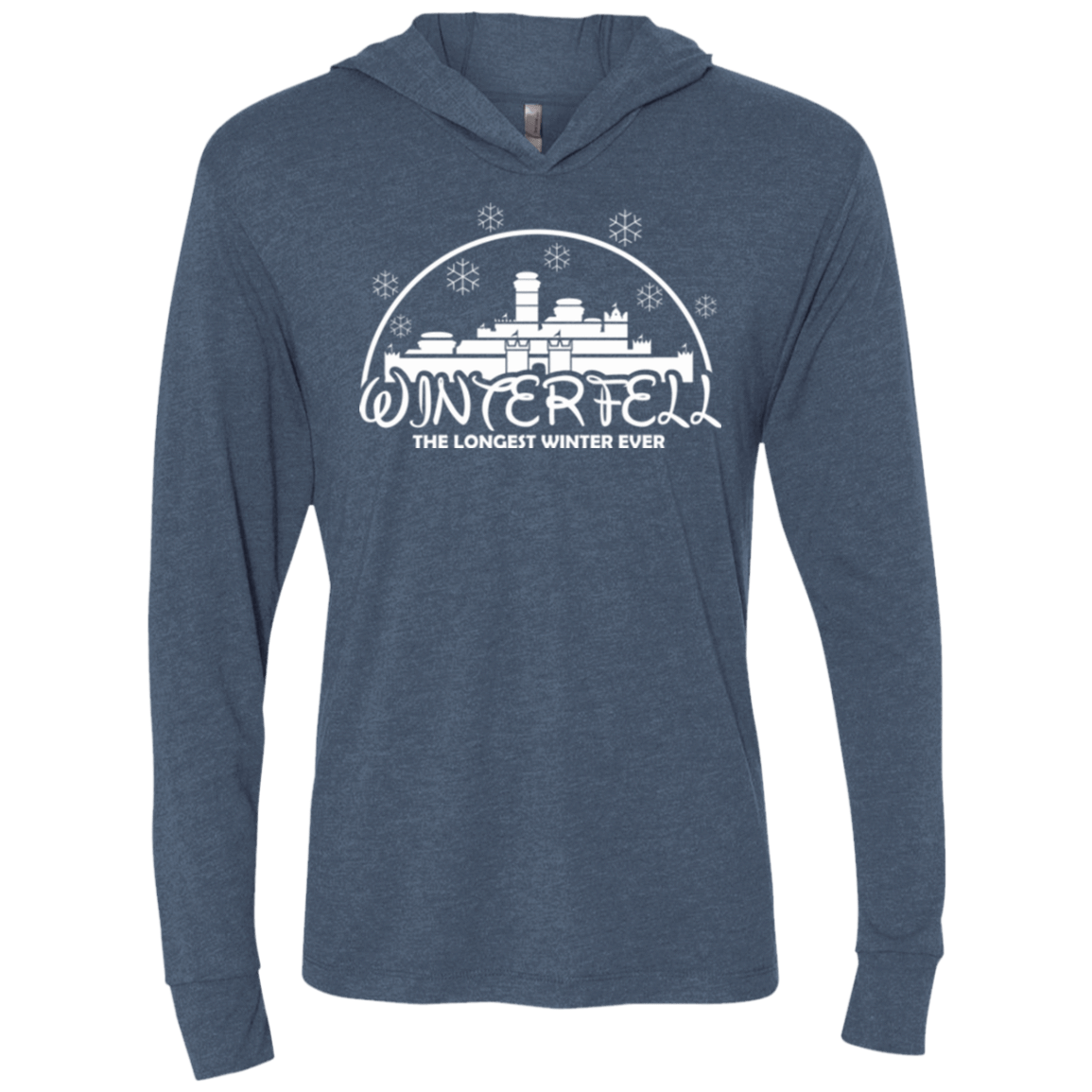 T-Shirts Indigo / X-Small The longest winter Triblend Long Sleeve Hoodie Tee