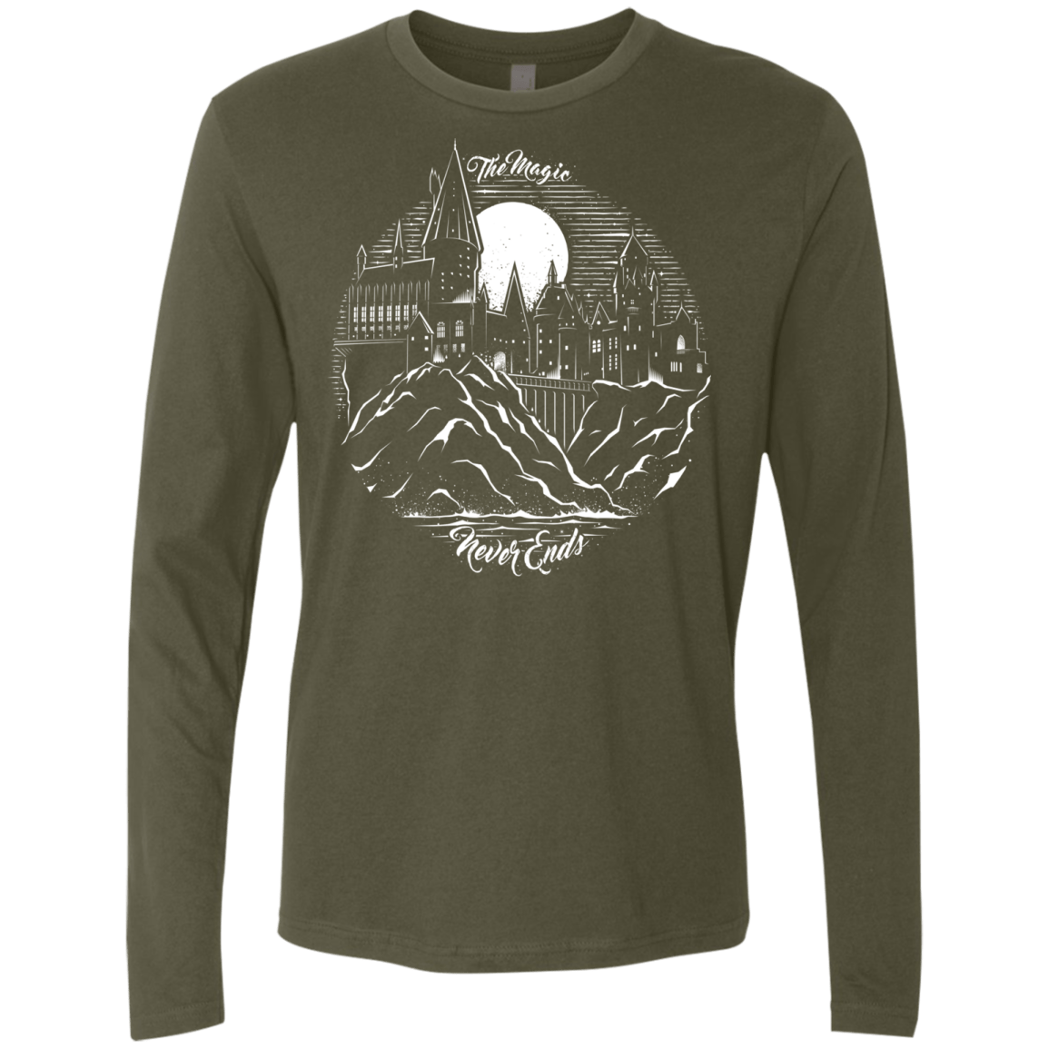 T-Shirts Military Green / Small The Magic Never Ends Men's Premium Long Sleeve