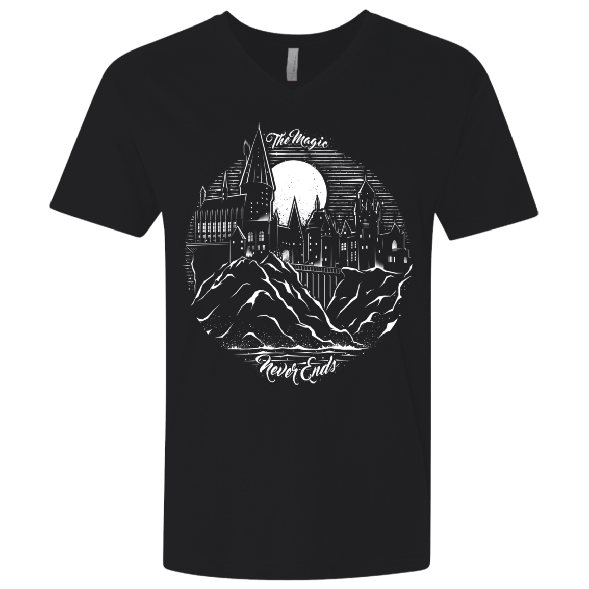 T-Shirts Black / X-Small The Magic Never Ends Men's Premium V-Neck
