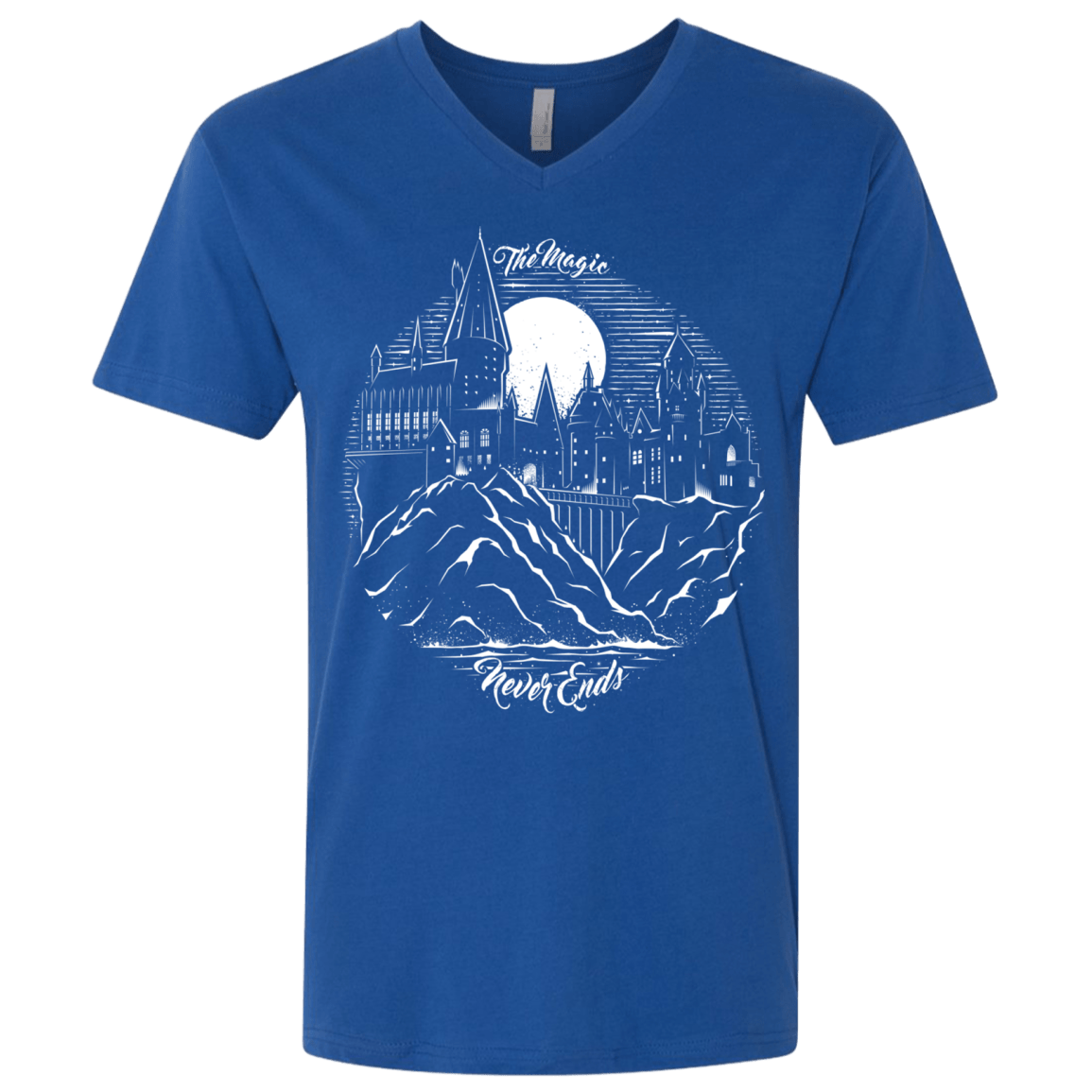 T-Shirts Royal / X-Small The Magic Never Ends Men's Premium V-Neck