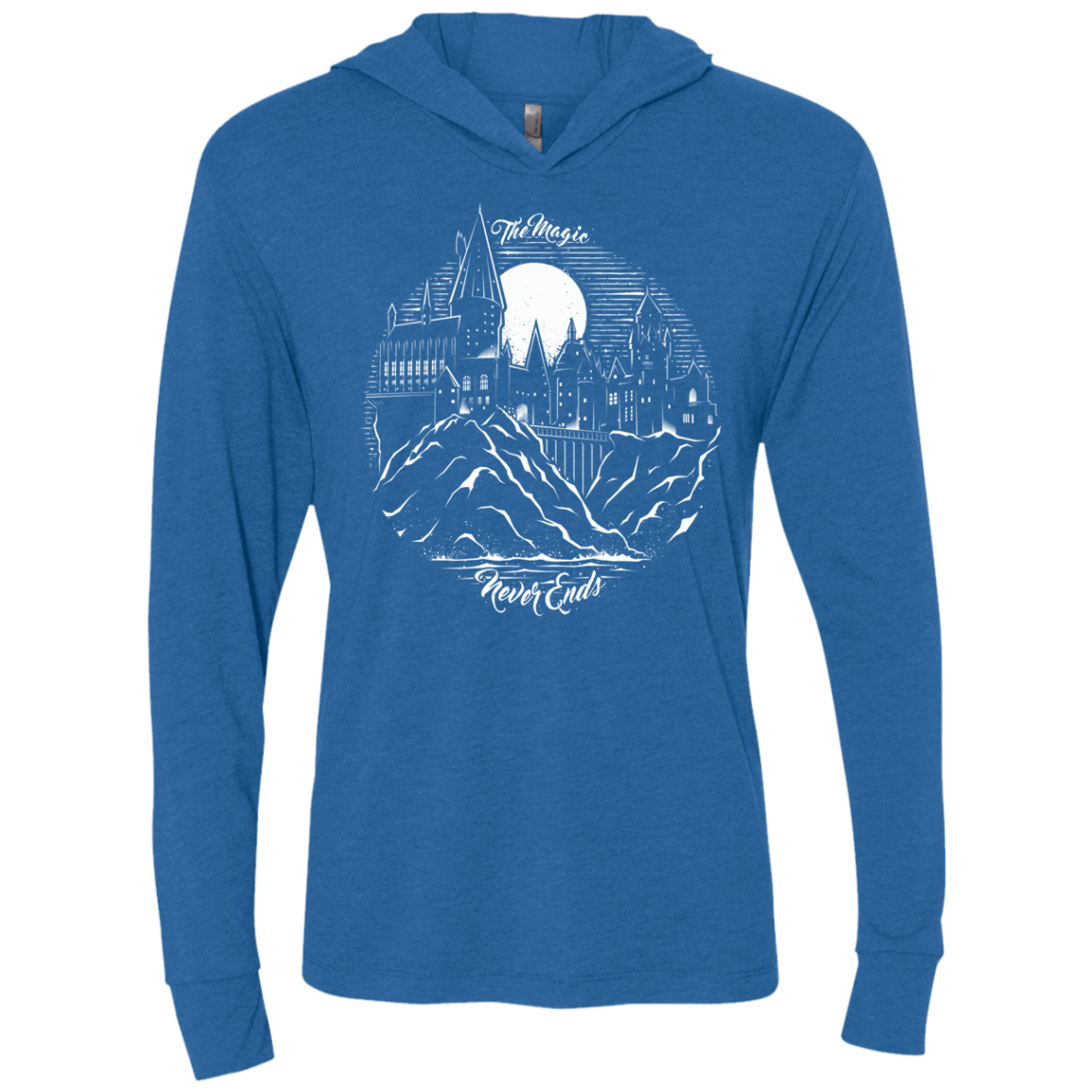 T-Shirts Vintage Royal / X-Small The Magic Never Ends Triblend Long Sleeve Hoodie Tee
