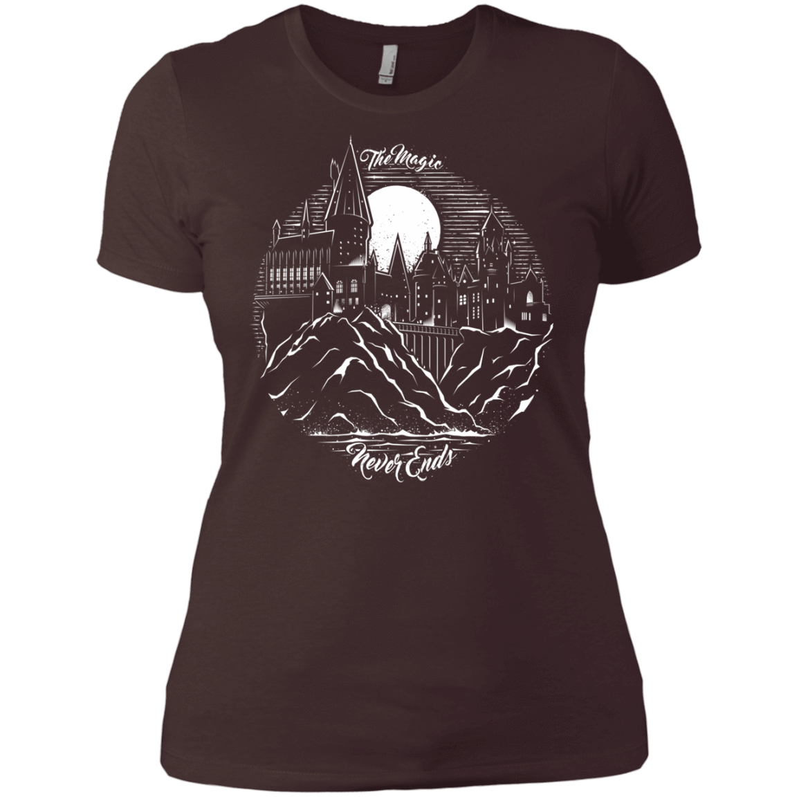 T-Shirts Dark Chocolate / X-Small The Magic Never Ends Women's Premium T-Shirt