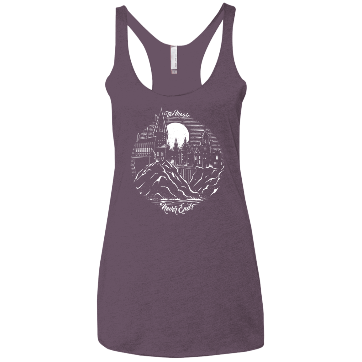 T-Shirts Vintage Purple / X-Small The Magic Never Ends Women's Triblend Racerback Tank