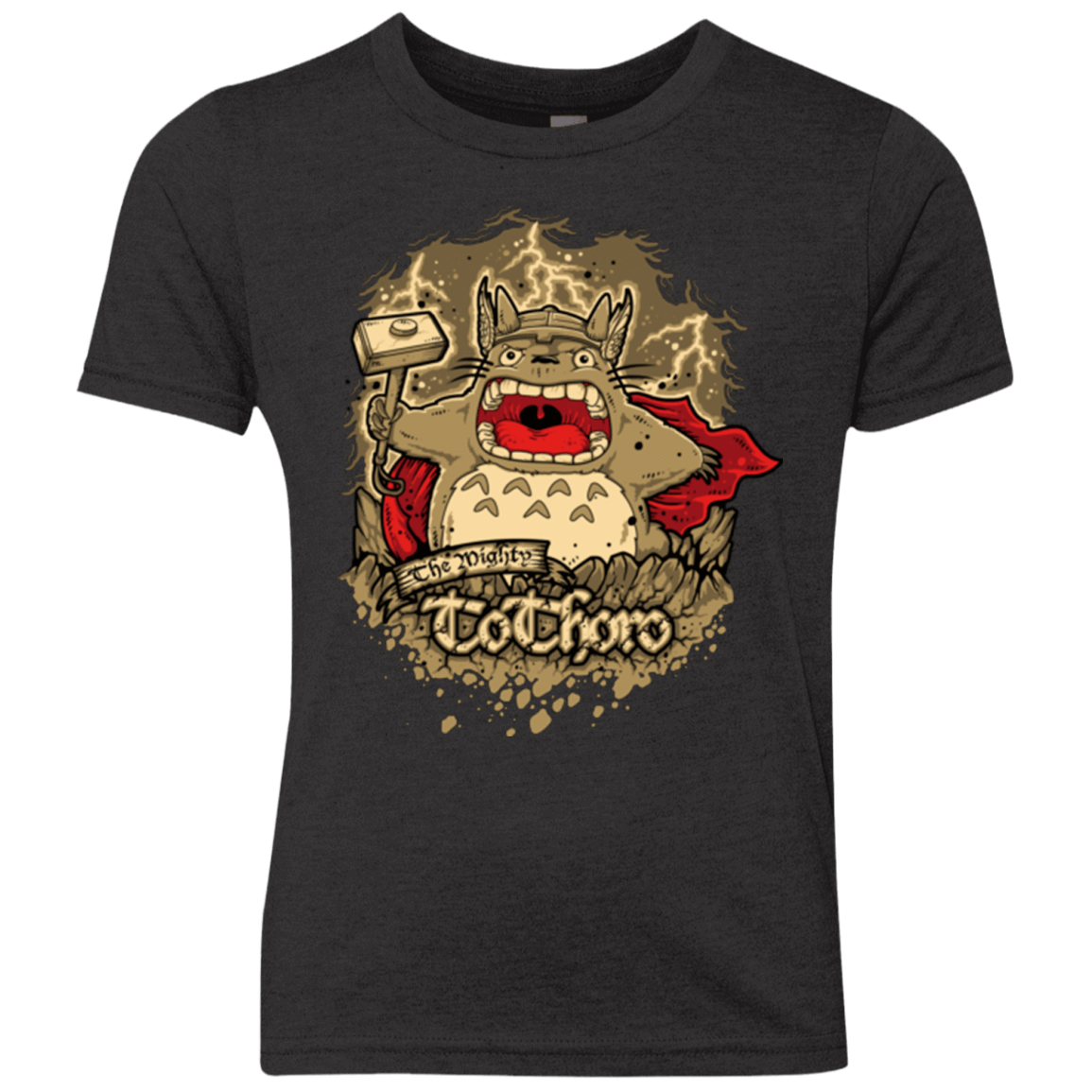 T-Shirts Vintage Black / YXS The Mighty Tothoro Youth Triblend T-Shirt