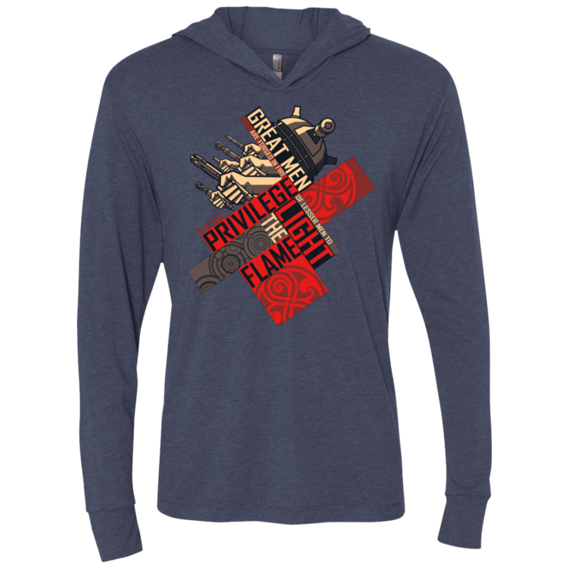 T-Shirts Vintage Navy / X-Small the moment Triblend Long Sleeve Hoodie Tee