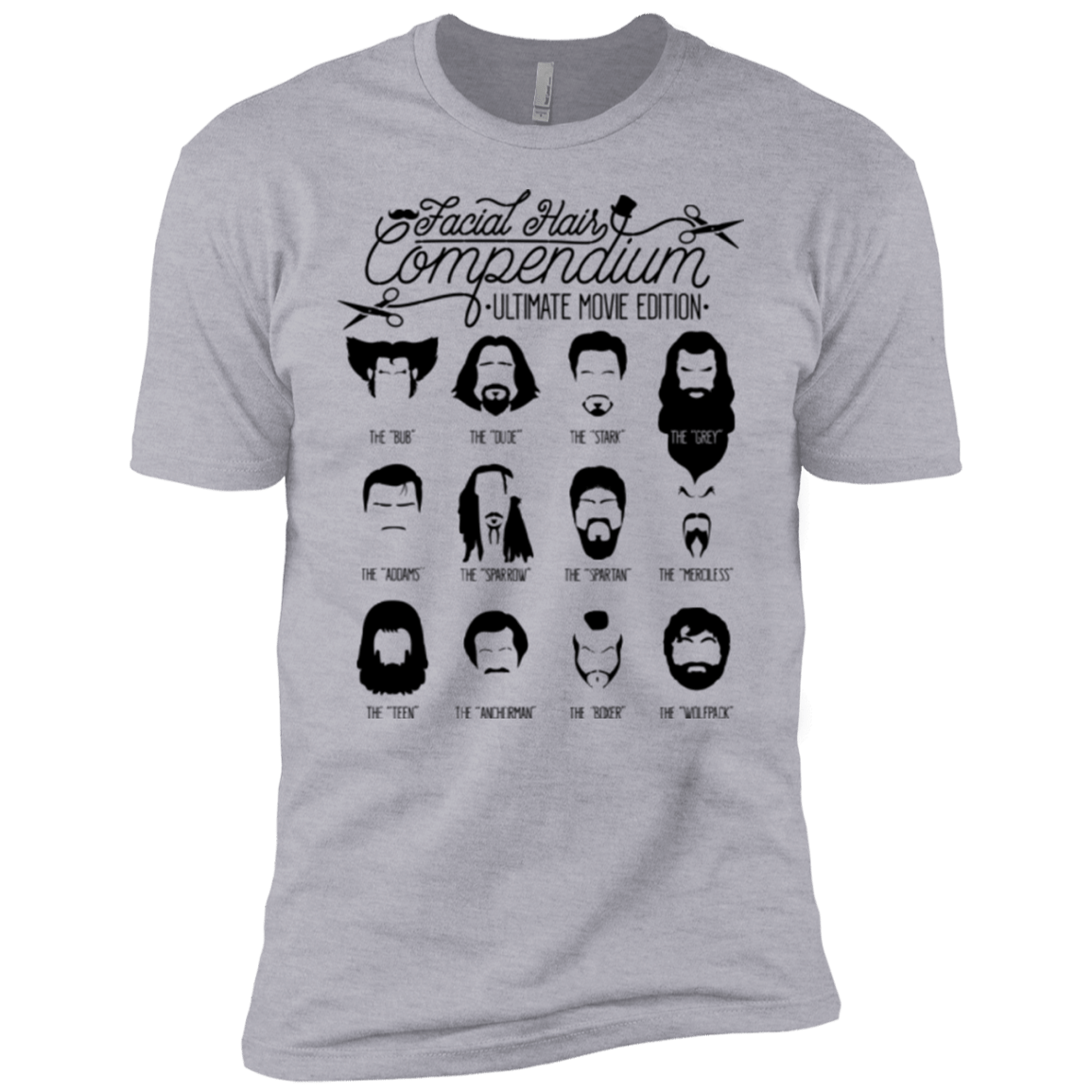 T-Shirts Heather Grey / YXS The Movie Facial Hair Compendium Boys Premium T-Shirt