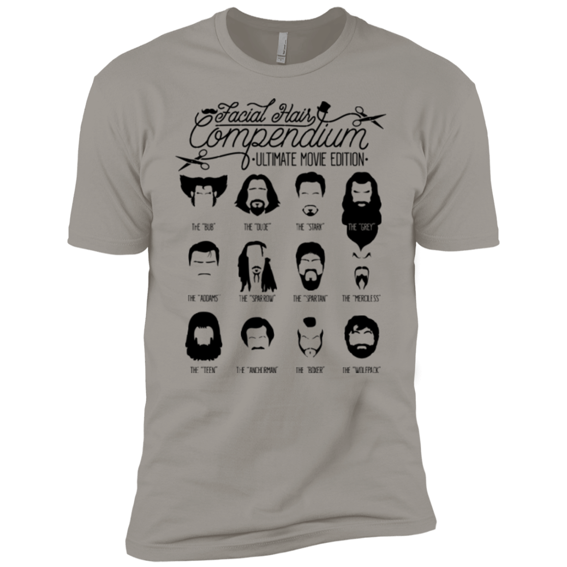 T-Shirts Light Grey / YXS The Movie Facial Hair Compendium Boys Premium T-Shirt