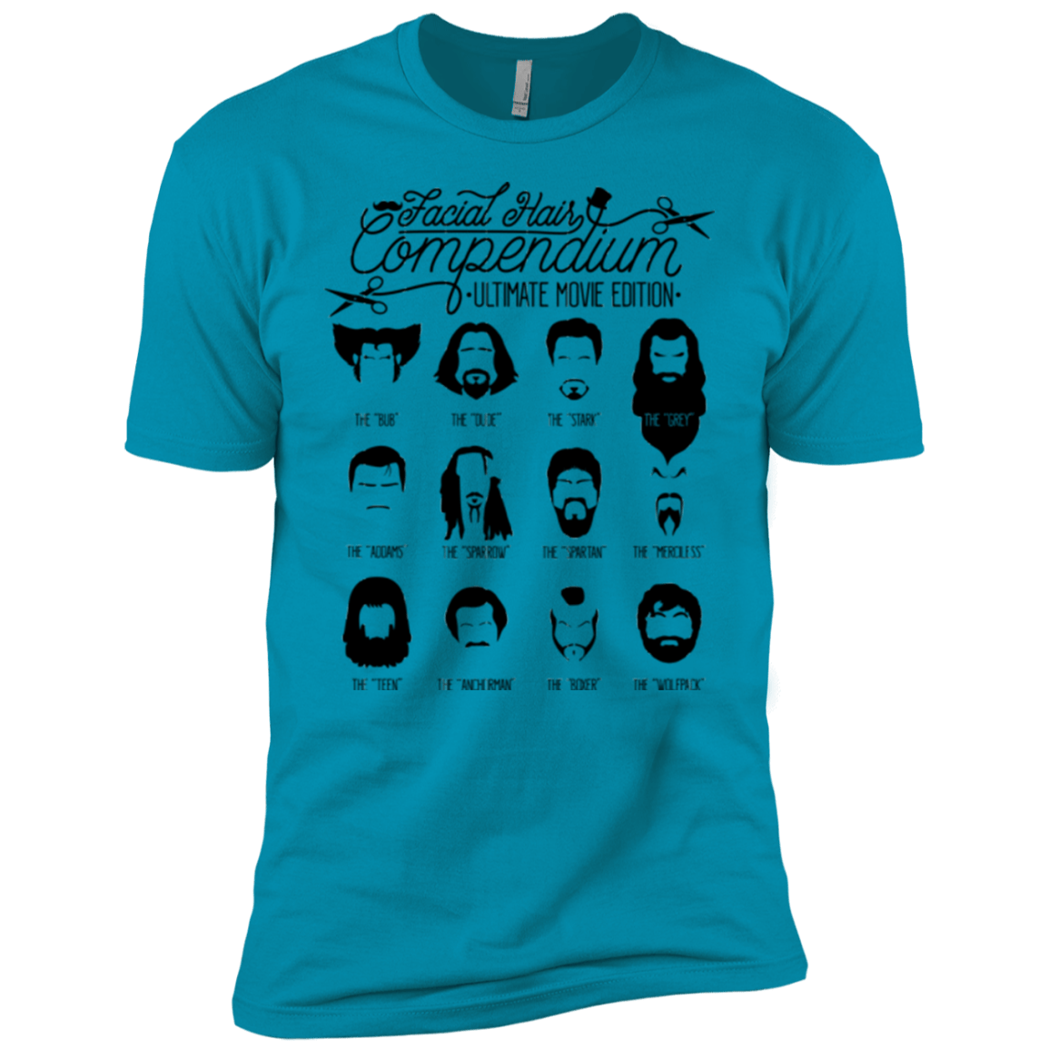 T-Shirts Turquoise / YXS The Movie Facial Hair Compendium Boys Premium T-Shirt