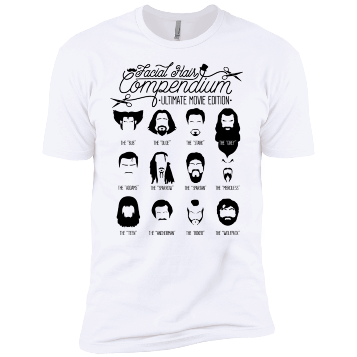 T-Shirts White / YXS The Movie Facial Hair Compendium Boys Premium T-Shirt