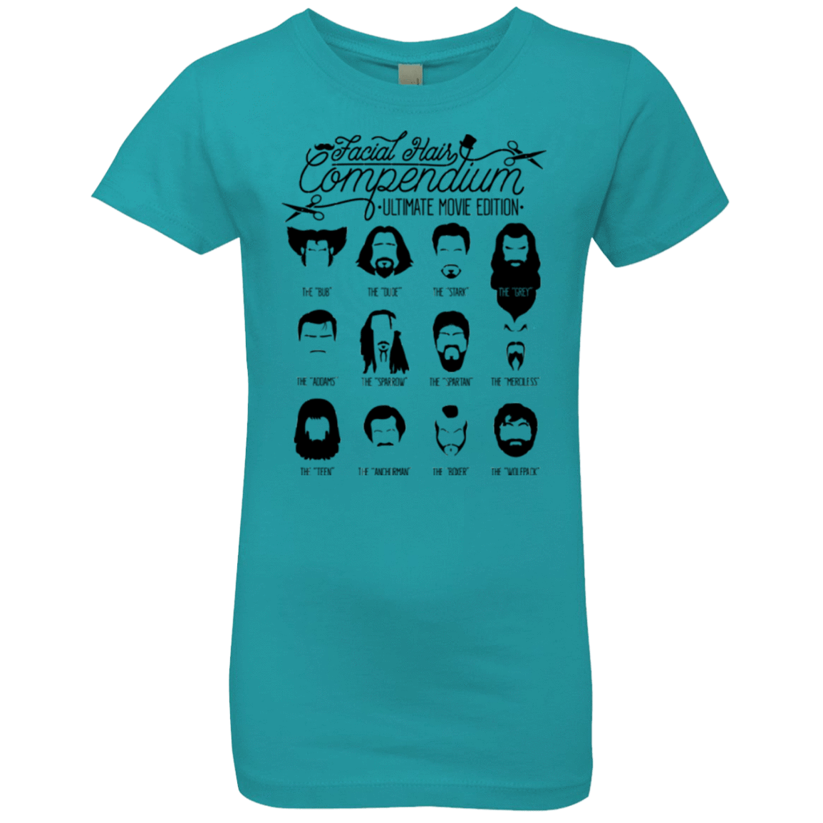 T-Shirts Tahiti Blue / YXS The Movie Facial Hair Compendium Girls Premium T-Shirt