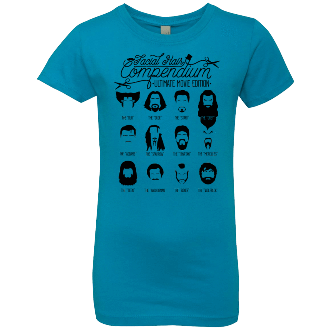 T-Shirts Turquoise / YXS The Movie Facial Hair Compendium Girls Premium T-Shirt