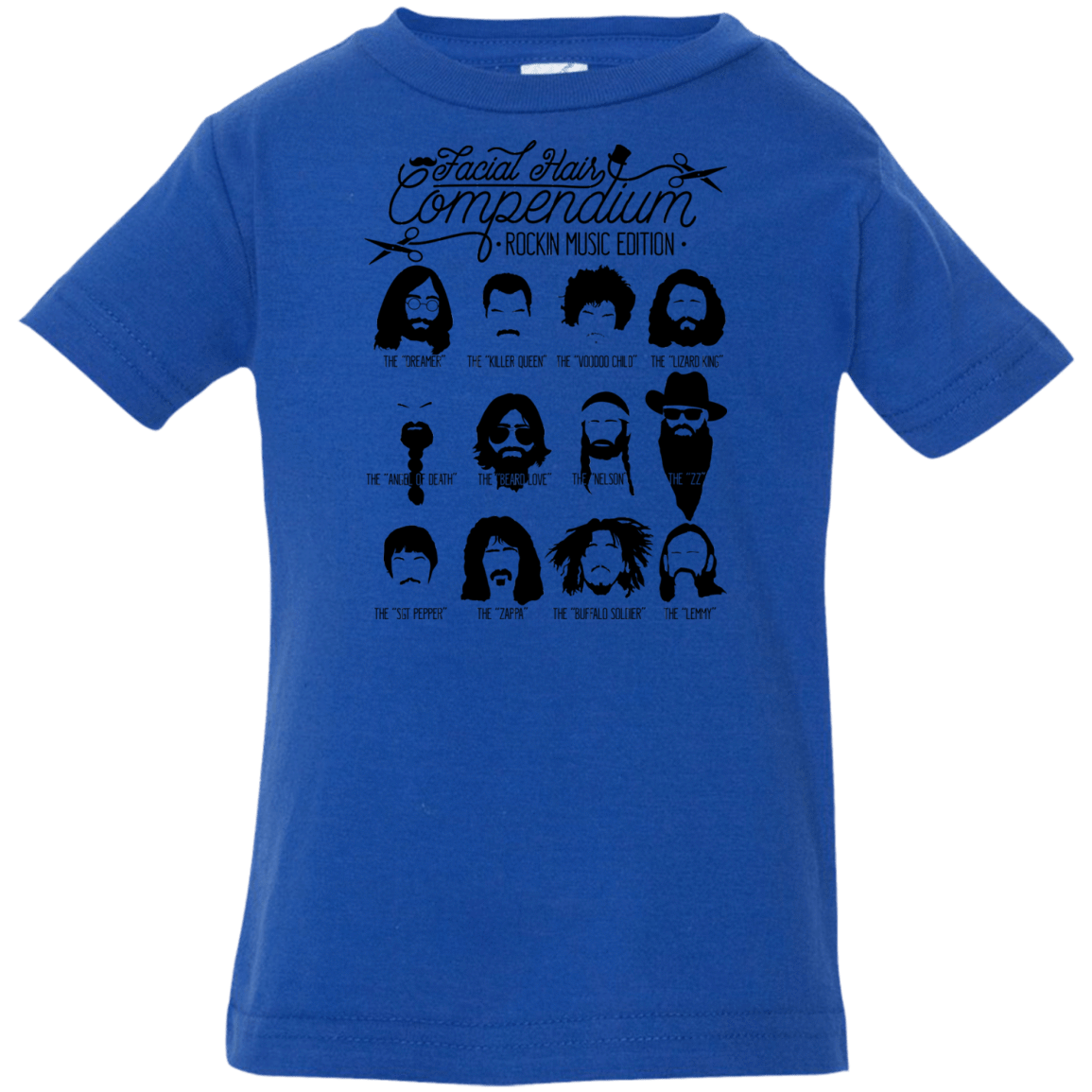 T-Shirts Royal / 6 Months The Music Facial Hair Compendium Infant Premium T-Shirt