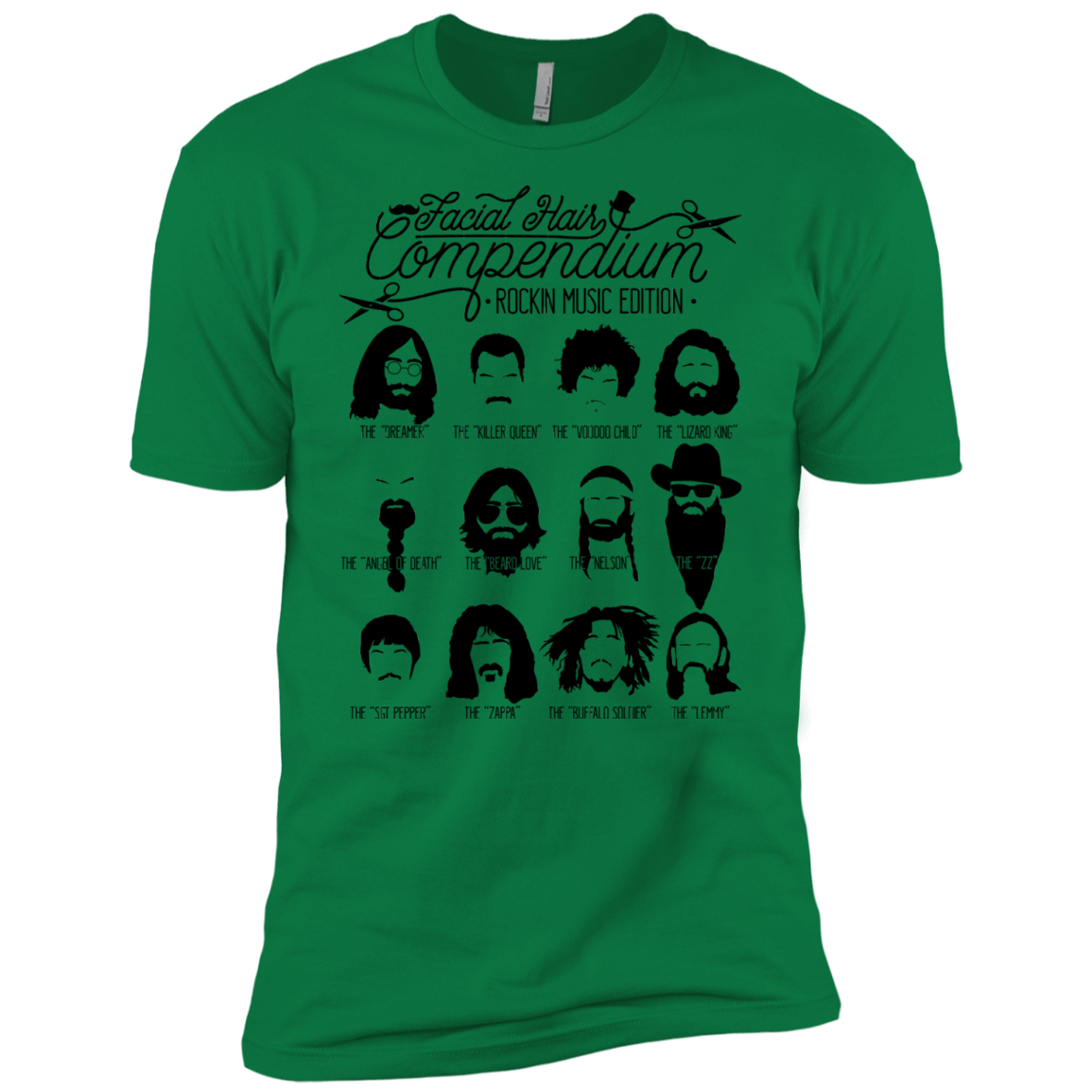 The Music Facial Hair Compendium Men's Premium T-Shirt