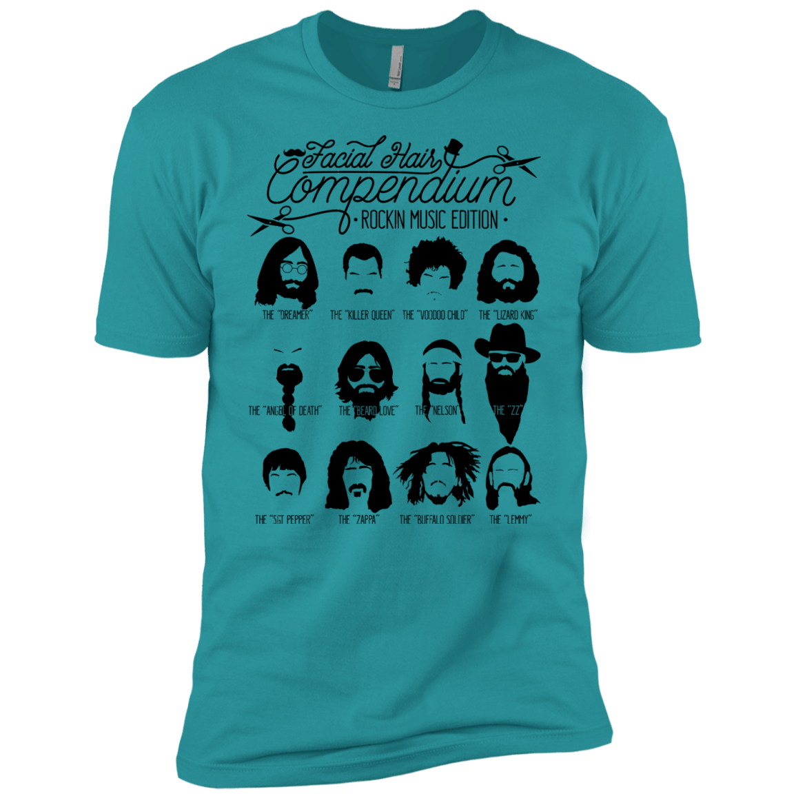 The Music Facial Hair Compendium Men's Premium T-Shirt