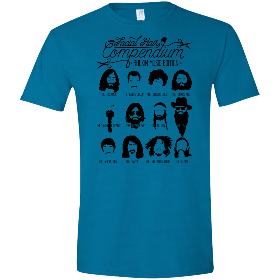 The Music Facial Hair Compendium Men's Semi-Fitted Softstyle