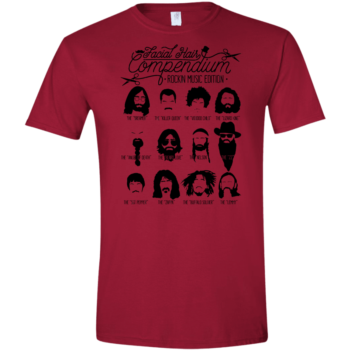 The Music Facial Hair Compendium Men's Semi-Fitted Softstyle