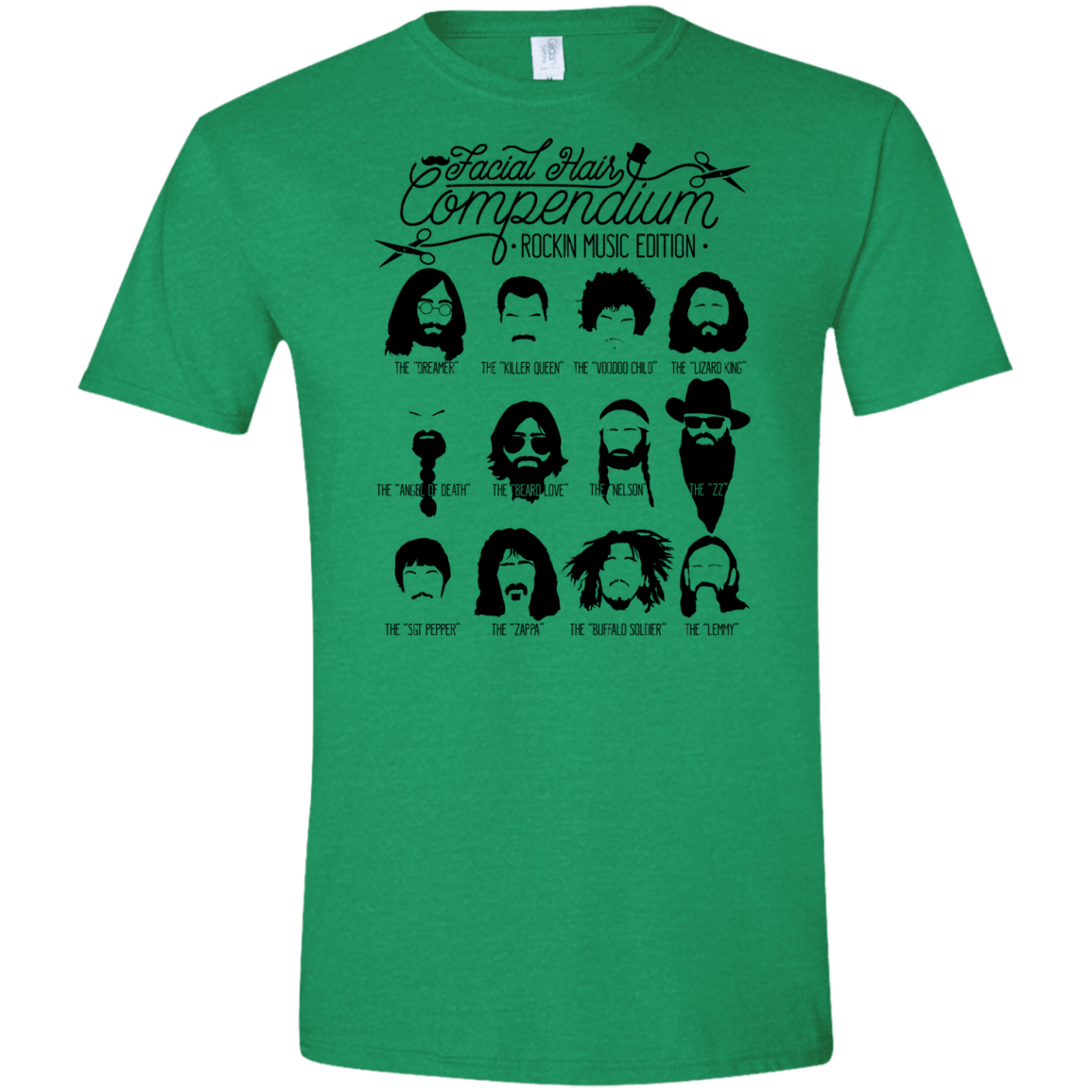 The Music Facial Hair Compendium Men's Semi-Fitted Softstyle