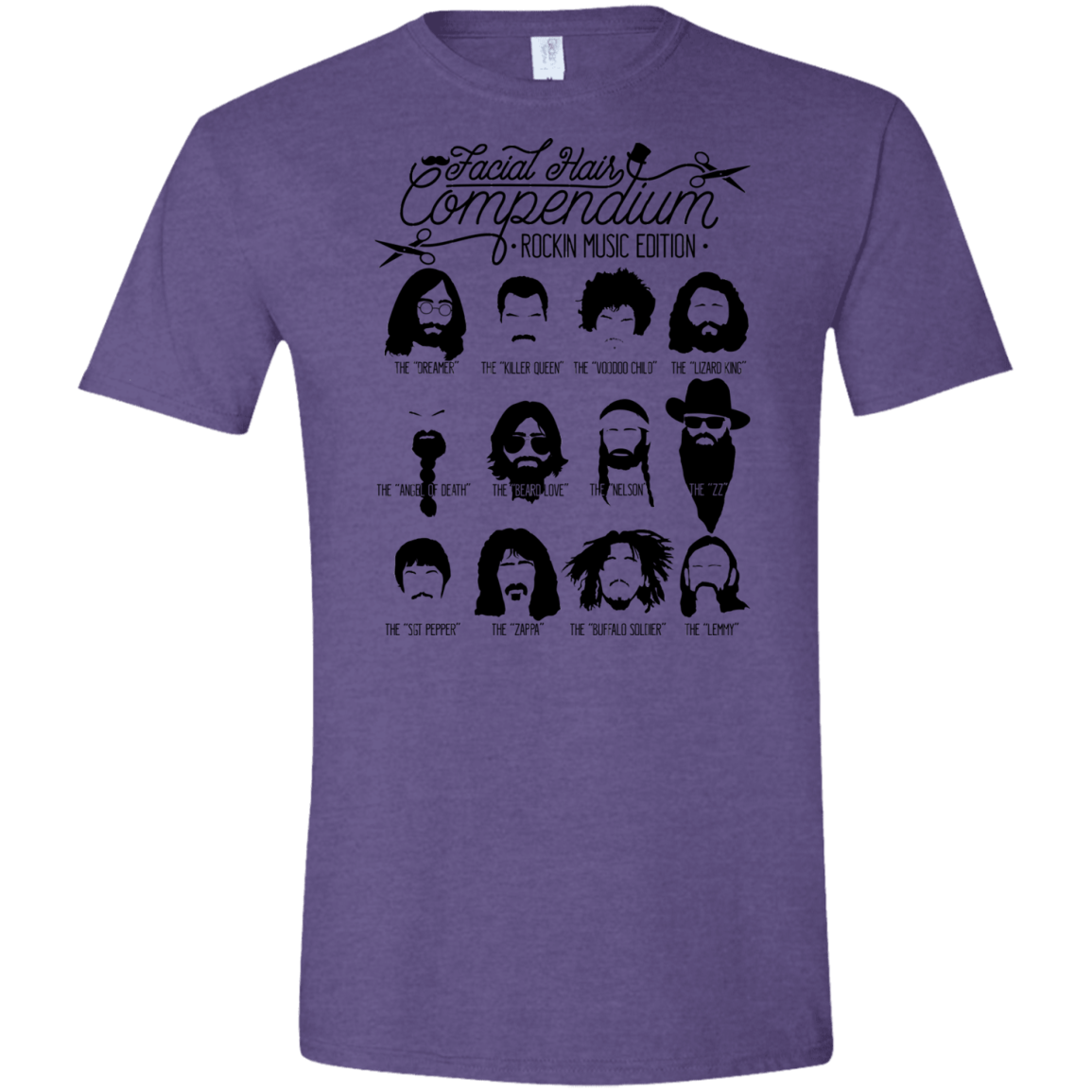 The Music Facial Hair Compendium Men's Semi-Fitted Softstyle