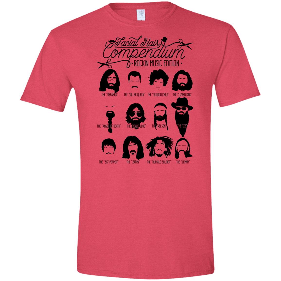 The Music Facial Hair Compendium Men's Semi-Fitted Softstyle