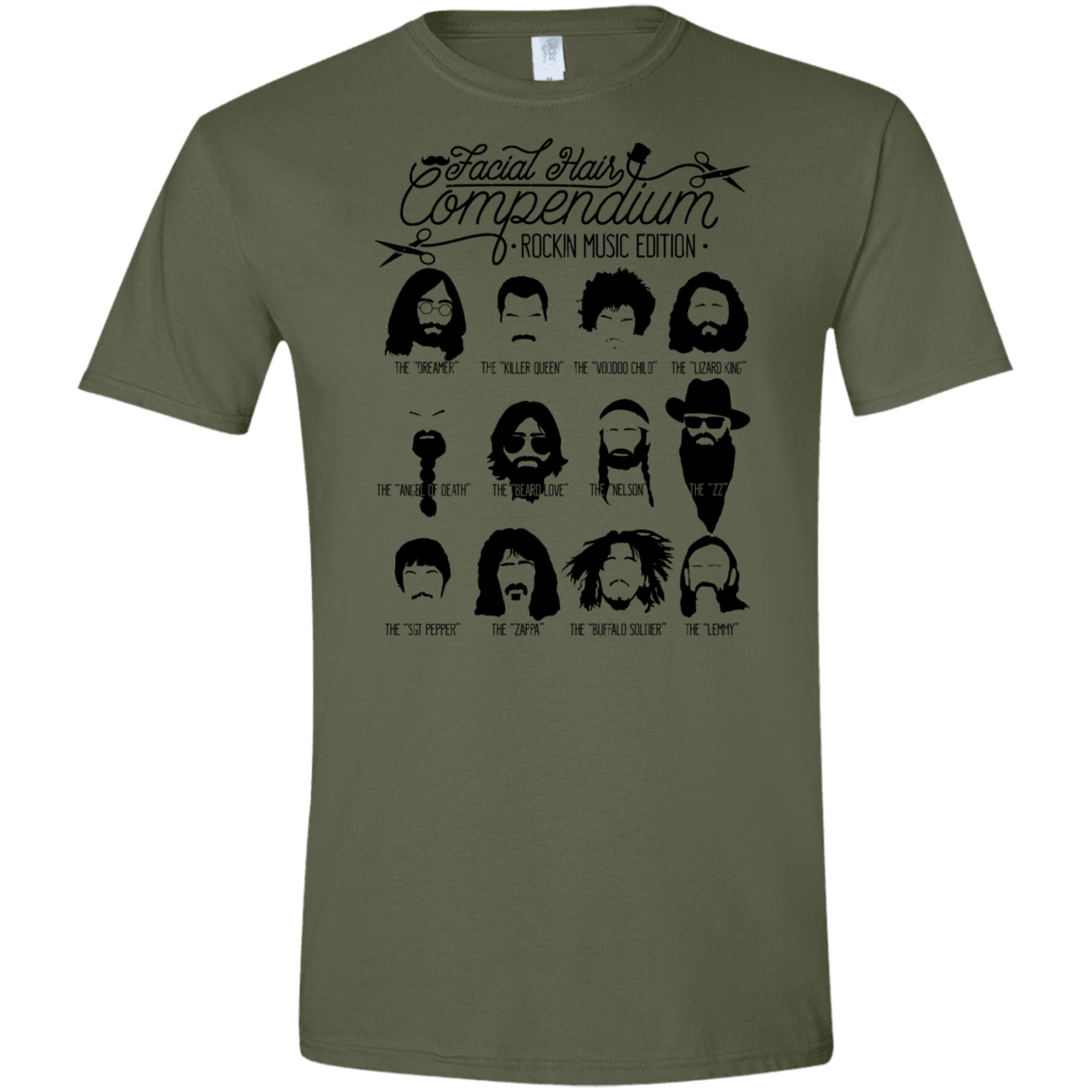 The Music Facial Hair Compendium Men's Semi-Fitted Softstyle