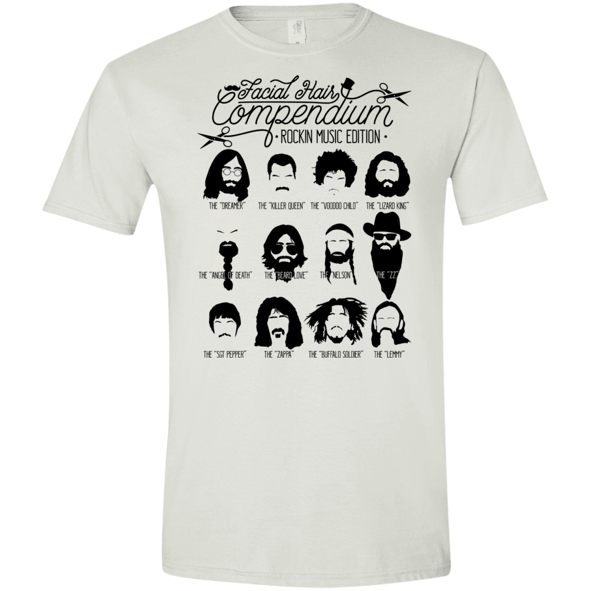 The Music Facial Hair Compendium Men's Semi-Fitted Softstyle