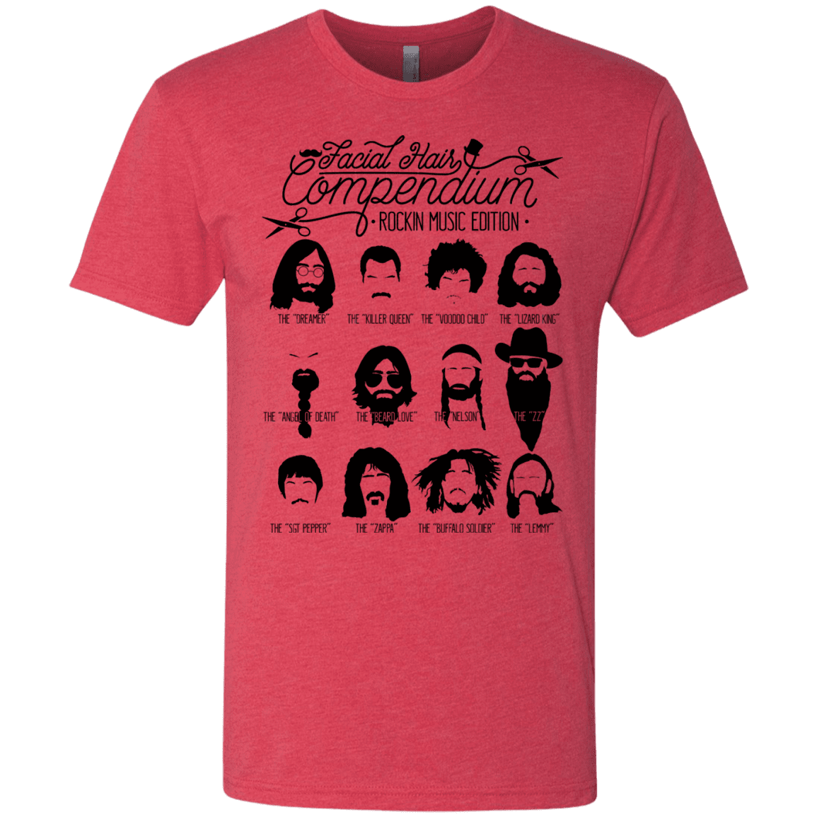 T-Shirts Vintage Red / S The Music Facial Hair Compendium Men's Triblend T-Shirt