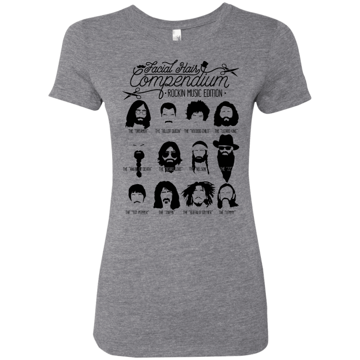 T-Shirts Premium Heather / S The Music Facial Hair Compendium Women's Triblend T-Shirt